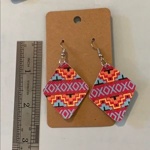 Faux leather earrings